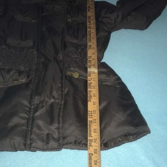 DOLLHOUSE outerwear warm winter coat dark brown detachable hood NEW size S - Picture 6 of 10